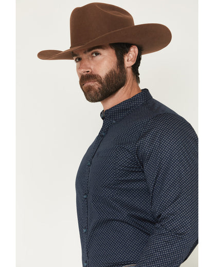 Cody James Men's Tripp Micro Geo Print Long Sleeve Button-Down Stretch