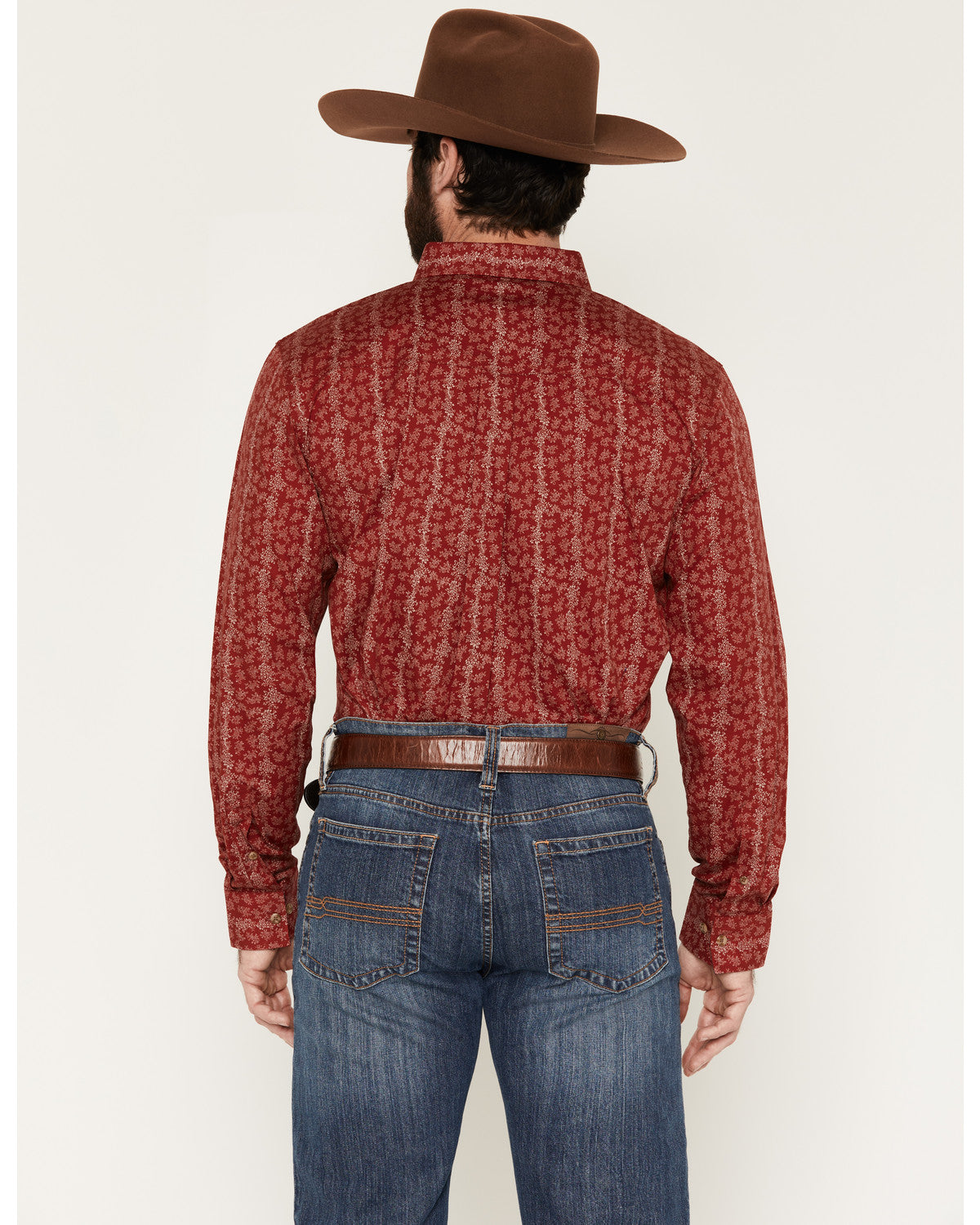 Cody James Men's Ol Hickory Floral Stripe Print Long Sleeve Button-Dow