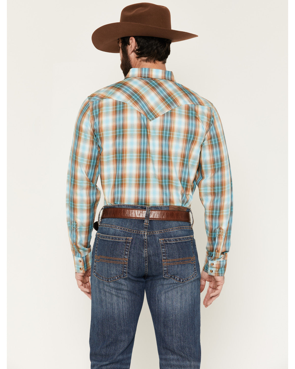 Cody James Men's Solstice Plaid Print Long Sleeve Snap Western Shirt