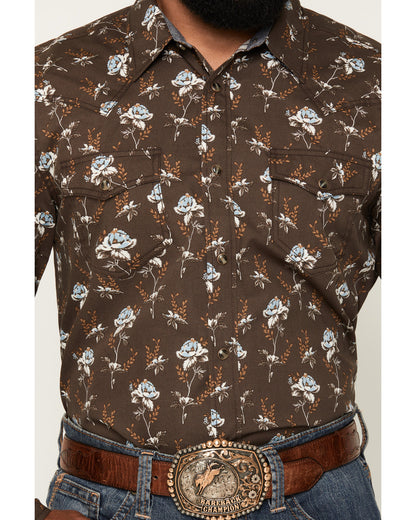 Cody James Men's Night Cap Floral Print Long Sleeve Snap Western Shirt