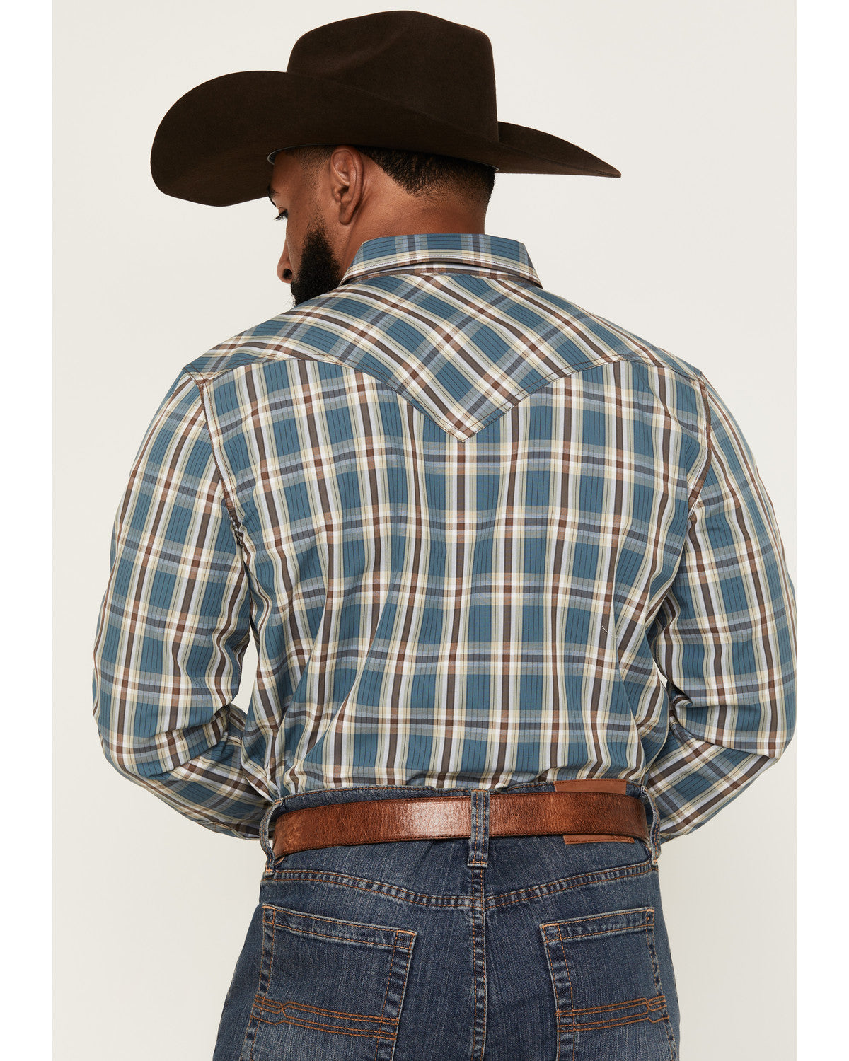 Cody James Men's Niagara Falls Plaid Print Long Sleeve Snap Western Sh
