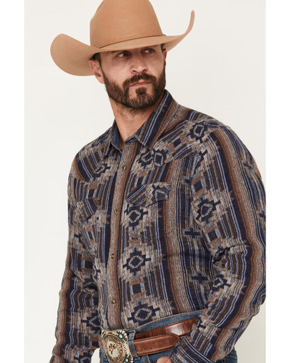 Cody James Men's Outpost Southwestern Print Long Sleeve Snap Flannel S
