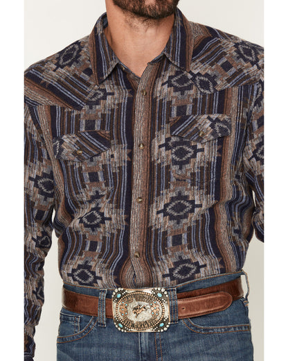Cody James Men's Outpost Southwestern Print Long Sleeve Snap Flannel S
