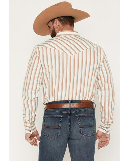 Cody James Men's Trigger Striped Print Long Sleeve Snap Western Shirt