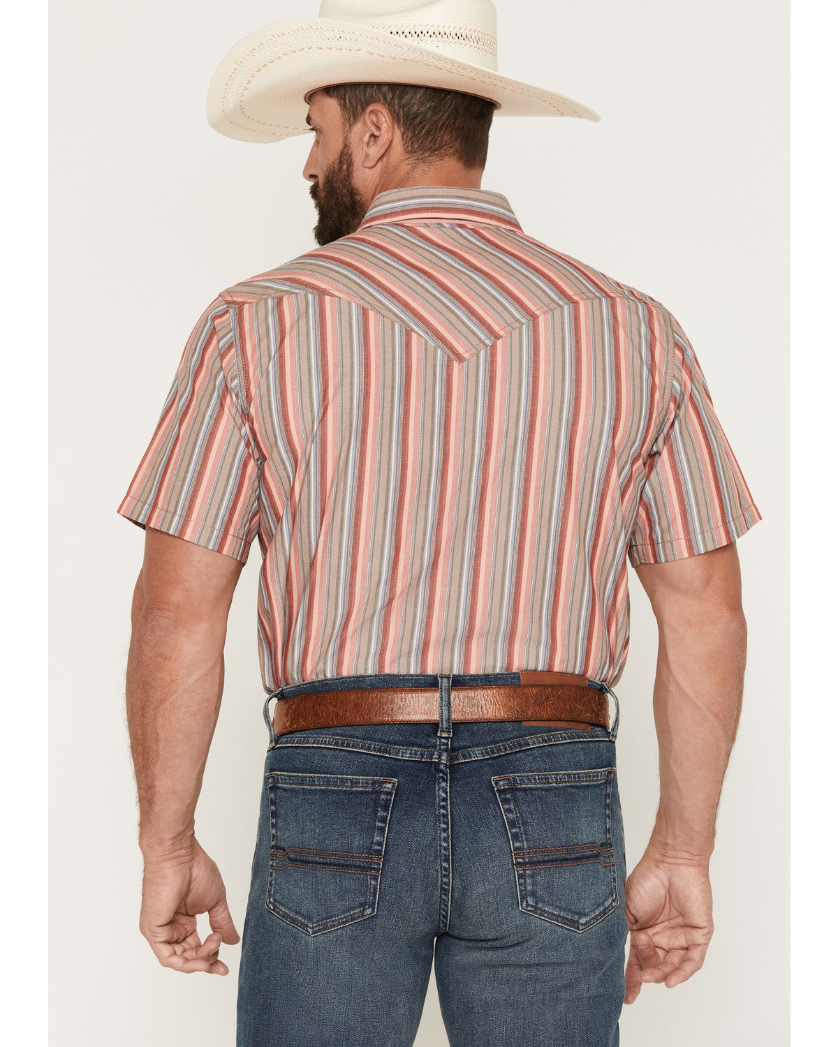 Cody James Men's Old Skool Striped Short Sleeve Snap Western Shirt