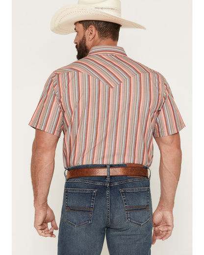 Cody James Men's Old Skool Striped Short Sleeve Snap Western Shirt