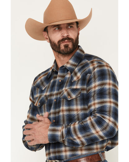 Cody James Men's Sequoia Plaid Print Long Sleeve Snap Flannel Shirt