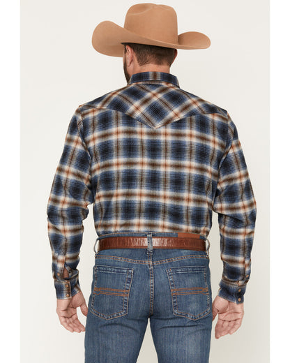 Cody James Men's Sequoia Plaid Print Long Sleeve Snap Flannel Shirt