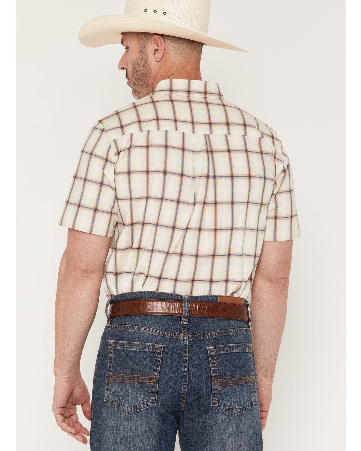 Cody James Men's Sunset Hour Plaid Print Short Sleeve Button-Down Stre