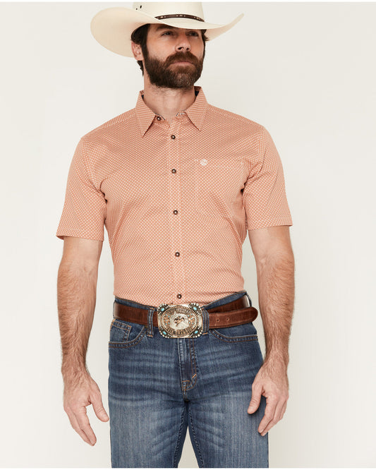 Cody James Men's Grill And Greet Medallion Print Short Sleeve Stretch