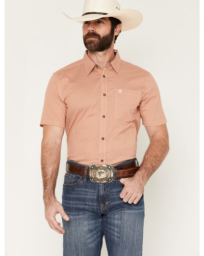 Cody James Men's Grill And Greet Medallion Print Short Sleeve Stretch