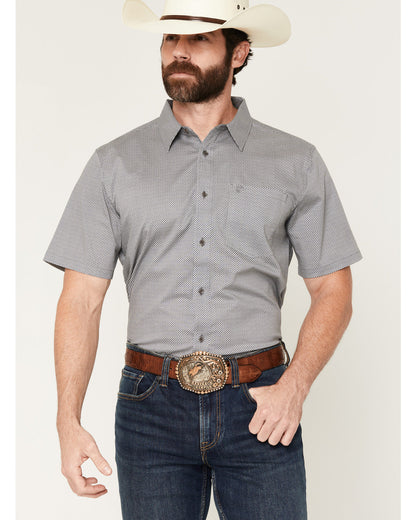 Cody James Men's Astro Geo Print Short Sleeve Button-Down Stretch West