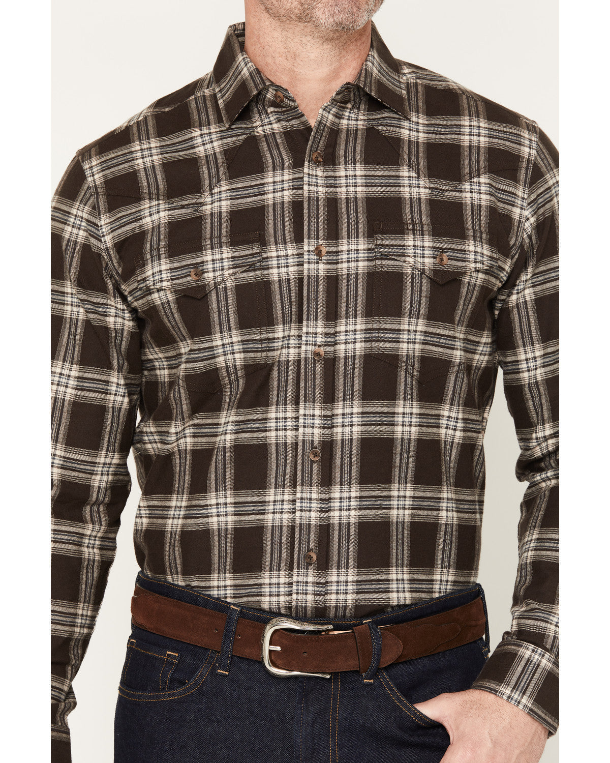 Cody James Black 1978® Men's McCone Plaid Print Long Sleeve Button-Dow