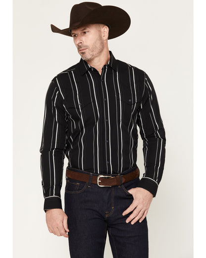 Cody James Black 1978® Men's Elm Striped Long Sleeve Button-Down Weste