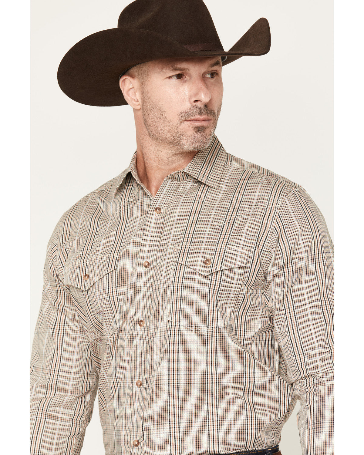 Cody James Black 1978® Men's Pondera Plaid Print Long Sleeve Button-Do