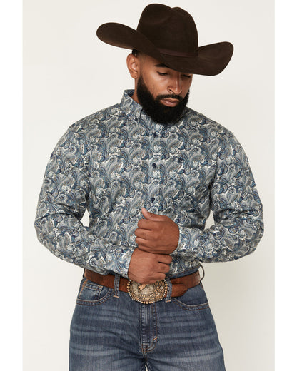 Cody James Men's Lost Resort Paisley Print Long Sleeve Button-Down Str