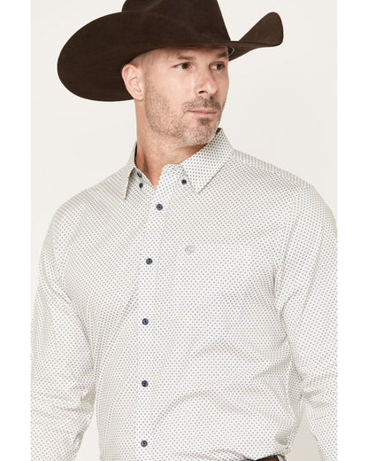 Cody James Men's NFR Geo Print Long Sleeve Button-Down Stretch Western