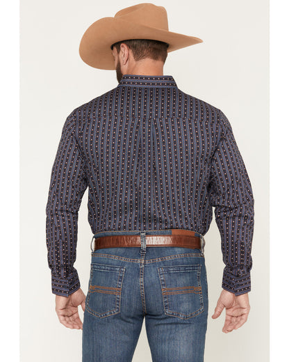 Cody James Men's Huckleberry Floral Striped Long Sleeve Button-Down St
